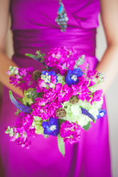 Fushia Bridesmaid Bouquet from your Sebring, Florida florist