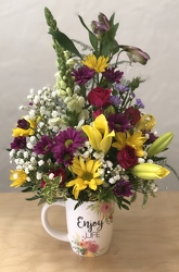 Coffee And Flowers Make Me Happy from your Sebring, Florida florist