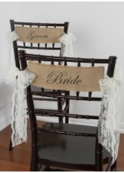 Burlap and Lace Chair Sashes from your Sebring, Florida florist