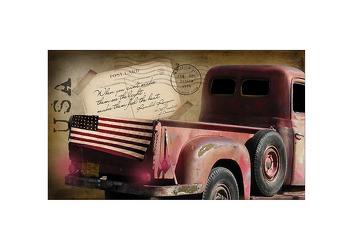 Lighted American Truck Canvas from your Sebring, Florida florist