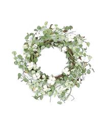 Faux Cotton and Eucalyptus Wreath from your Sebring, Florida florist