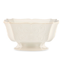 French Perle White Footed Centerpiece Bowl from your Sebring, Florida florist