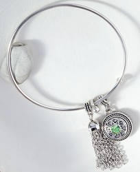 Petite Wire Bangle W/Tassel from your Sebring, Florida florist