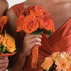 Orange Rose Bridesmaid Bouquet from your Sebring, Florida florist