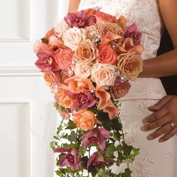 Stunning bridal cascade bouquet from your Sebring, Florida florist