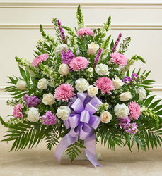 Lavender Pink and White Sympathy Basket from your Sebring, Florida florist