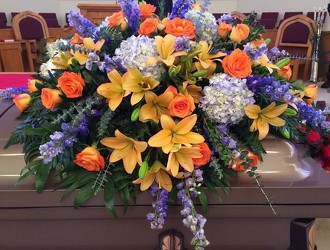 Shades of Blue and Orange from your Sebring, Florida florist