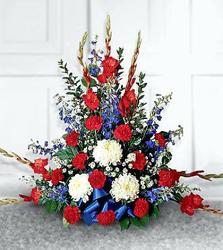 Red White And Blue Fireside Basket from your Sebring, Florida florist