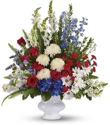 Red White And Blue Vase Arrangement from your Sebring, Florida florist