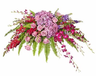 Casket Spray In Lovely Hues from your Sebring, Florida florist