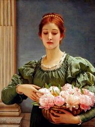 Charls Edward Perugini Red Haired Woman With Peonies from your Sebring, Florida florist