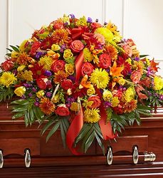 Fall Colors Casket Spray from your Sebring, Florida florist
