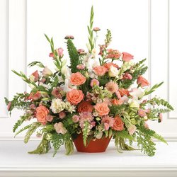 Peach Altar Arrangement from your Sebring, Florida florist