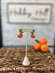Orange Blossom Earrings from your Sebring, Florida florist