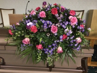 Pink and Lavender Casket Spray from your Sebring, Florida florist