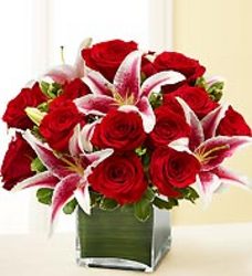 Rose & Lily Cube Bouquet from your Sebring, Florida florist
