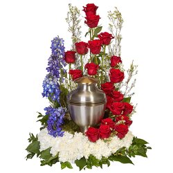 Patriotic Urn Arrangement from your Sebring, Florida florist
